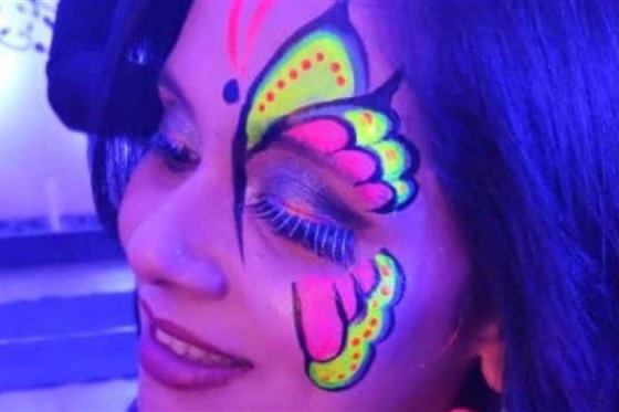 Neon Face Painting — Meaura Events activity