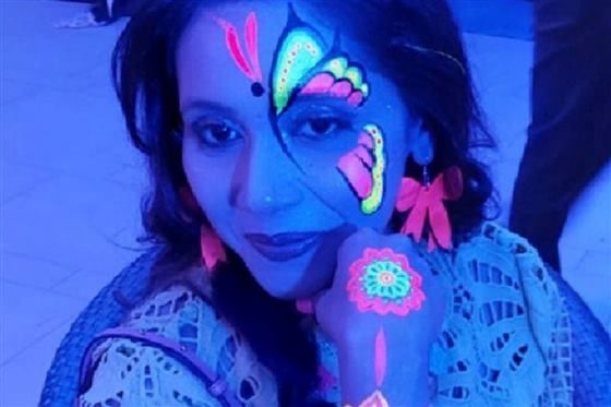Neon Face Painting — Meaura Events activity
