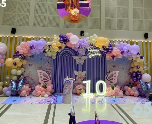 Four-Panel Butterfly Birthday decoration by Meaura Events