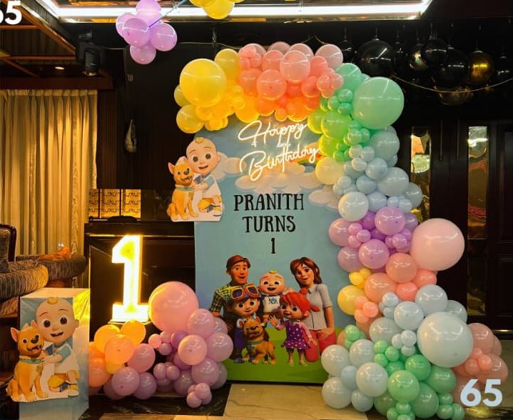 Rainbow Party Birthday decoration by Meaura Events